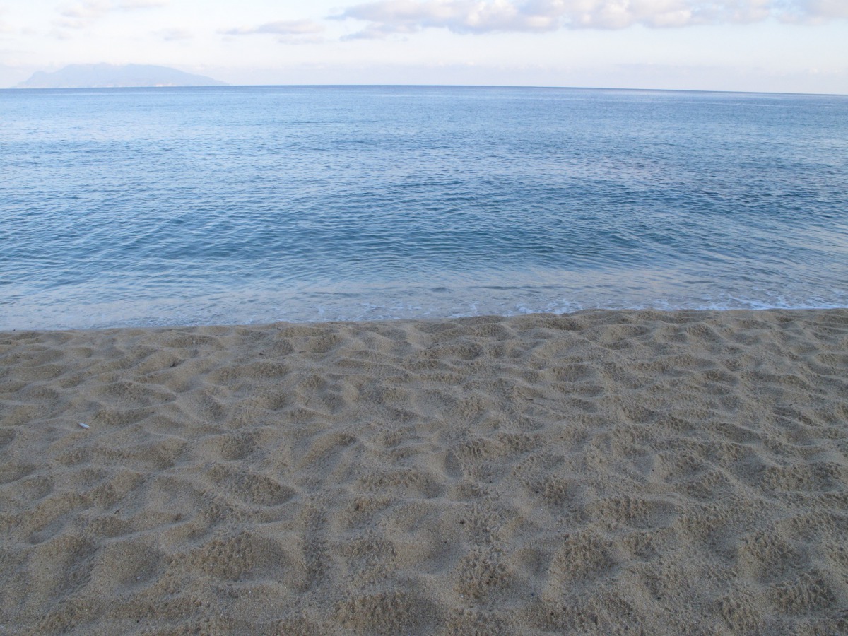 ShuoYi到日本屋久島擔任志工，海灘上滿滿的小龜爬痕令人感動。ShuoYi/提供